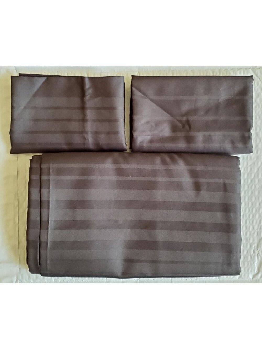 3 pc NWOT Casa Platino Q Sheet Set Charcoal Jacquard, 2 cases 100% cotton sateen
